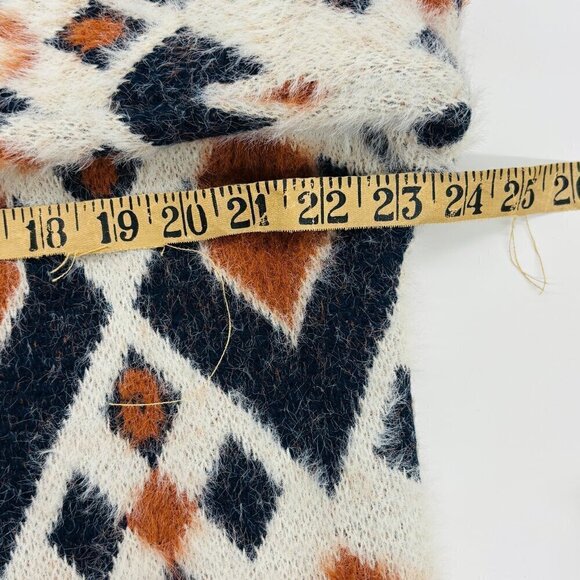 Sweet Lovely by Jen Long Aztec Cardigan Women's Sz S/M Open Front Pockets Soft - Picture 9 of 10